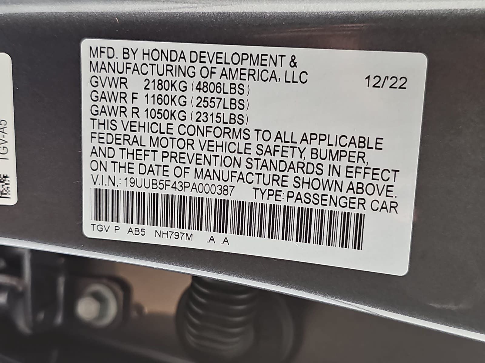 2023 Acura TLX Technology Package