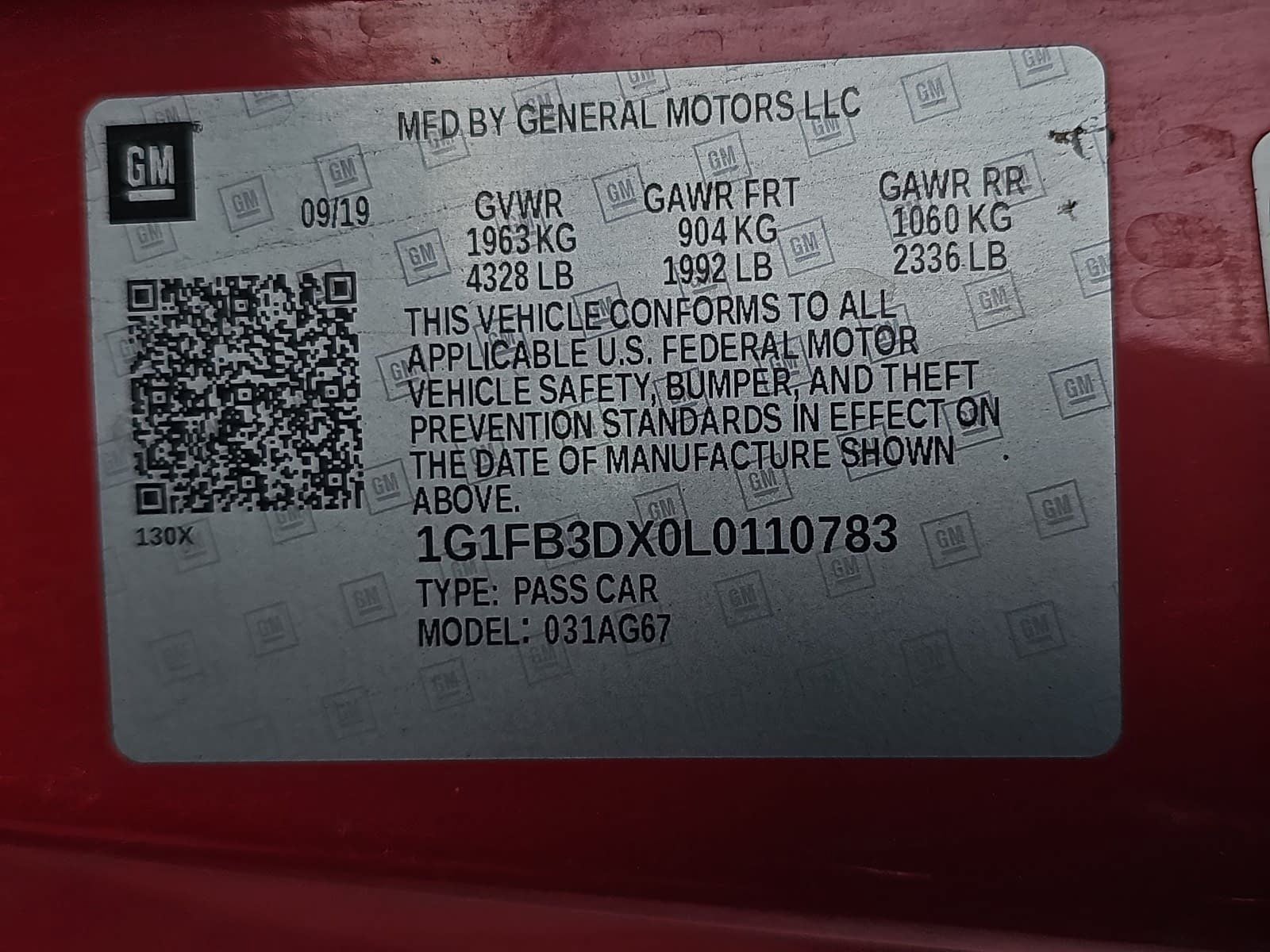2020 Chevrolet Camaro 1LT