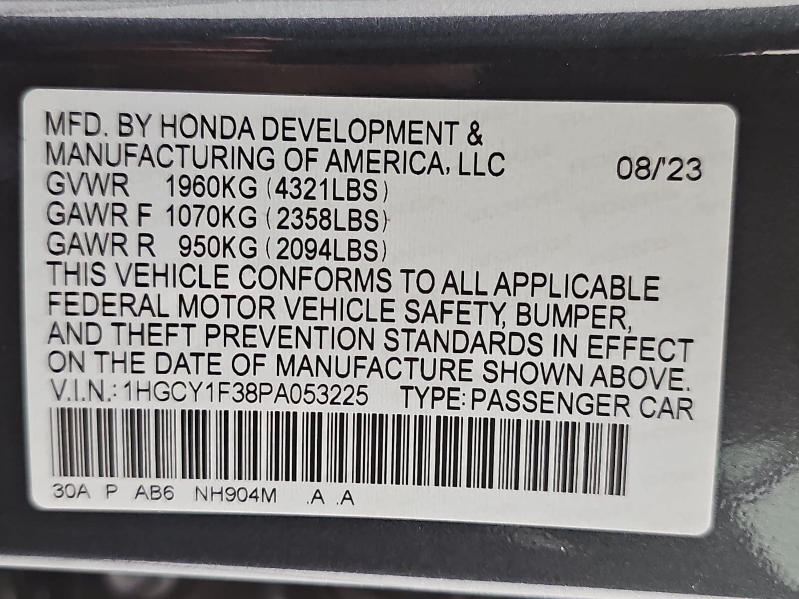 2023 Honda Accord EX