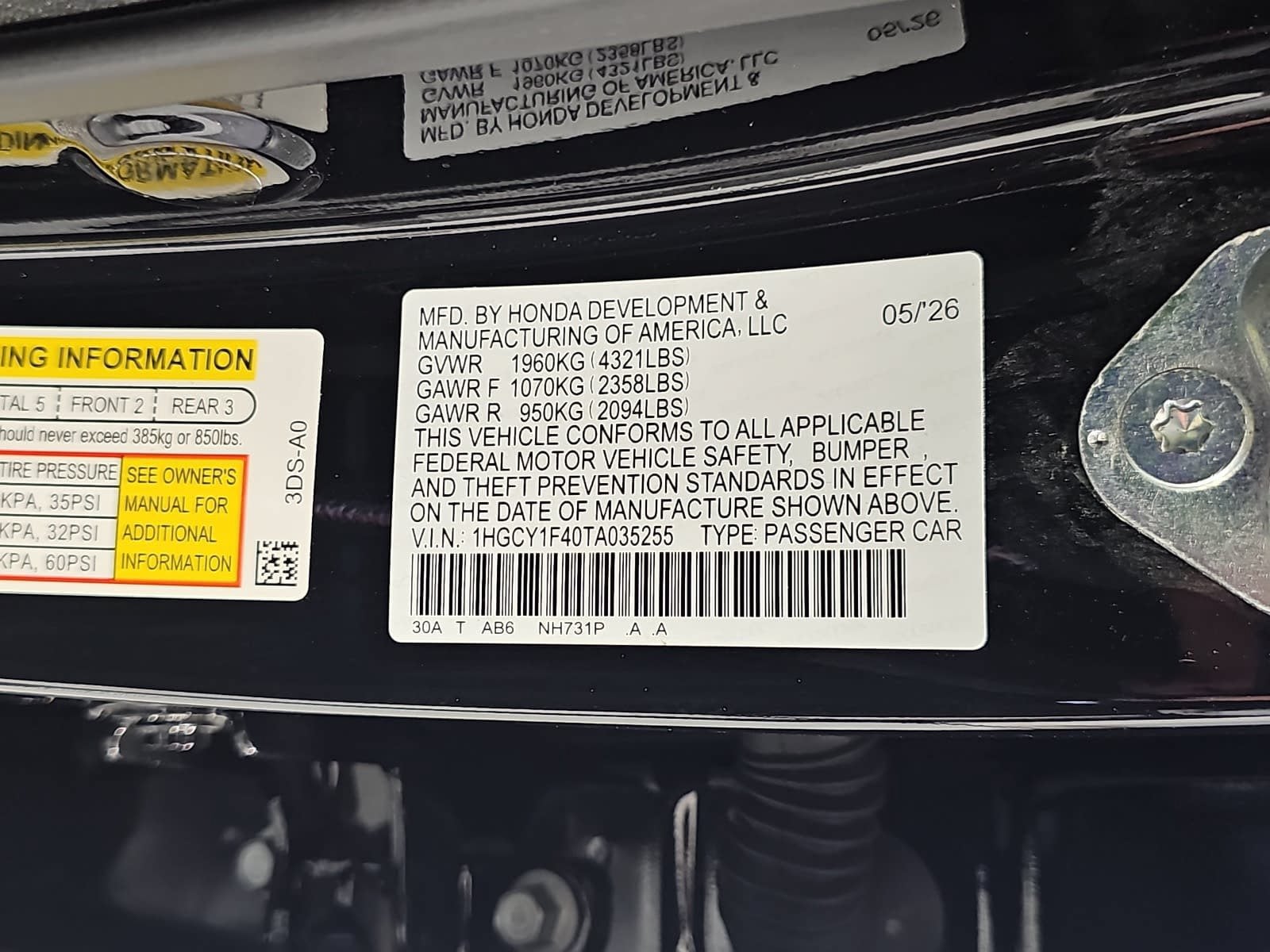 2026 Honda Accord SE