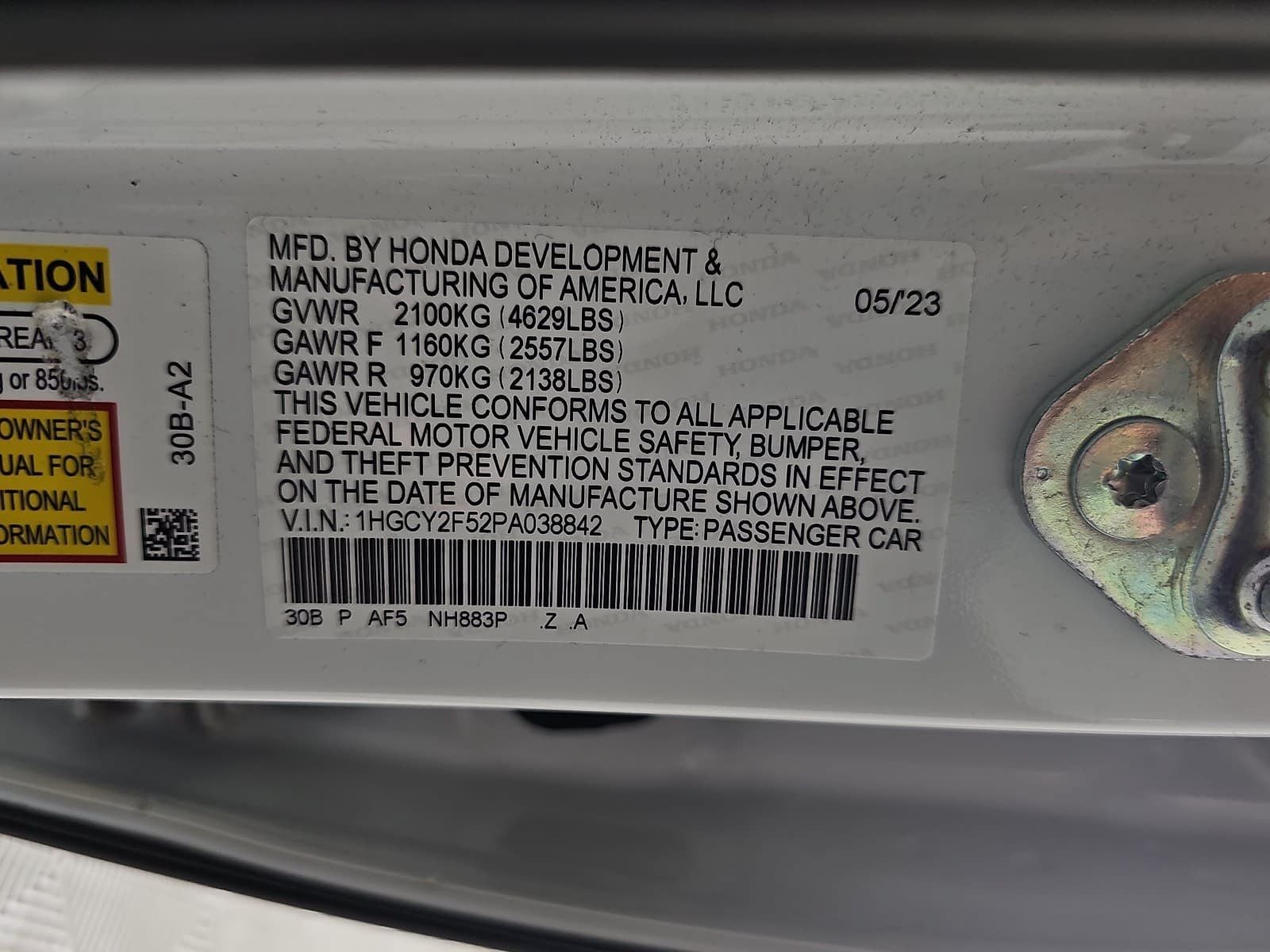 2023 Honda Accord Hybrid Sport