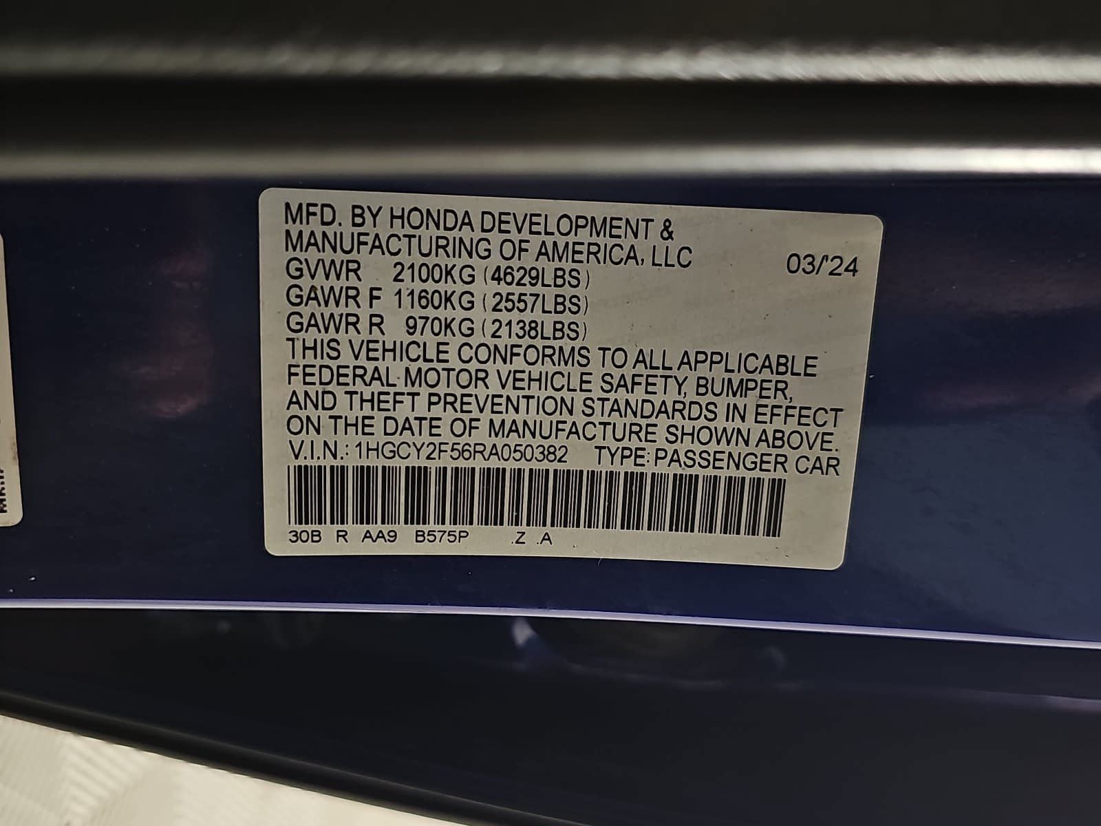 2024 Honda Accord Hybrid Sport