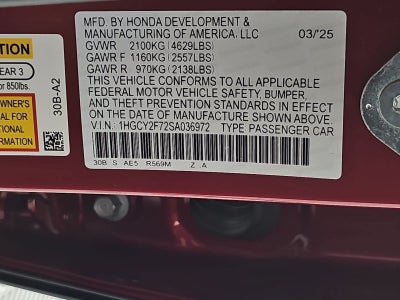 2025 Honda Accord Hybrid Sport-L