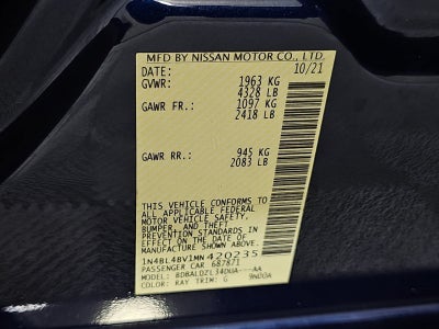 2021 Nissan Altima 2.5 S
