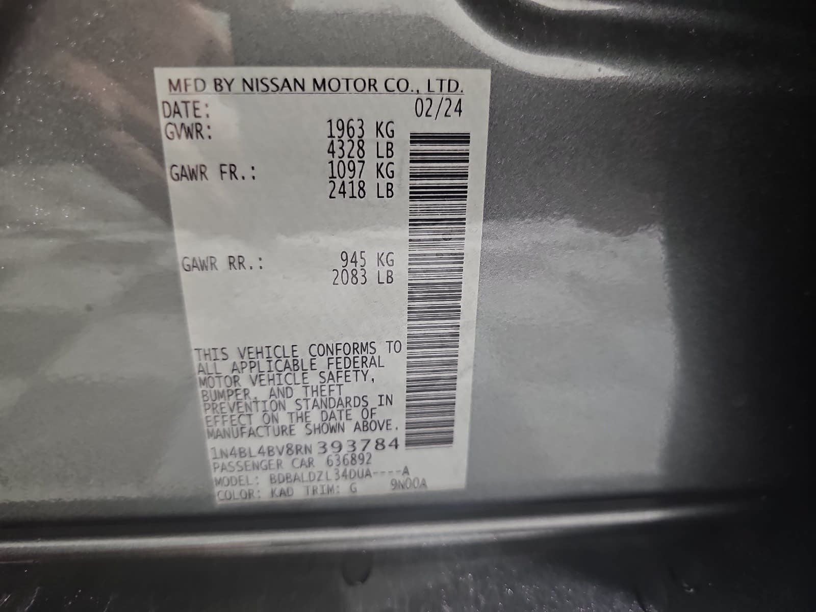 2024 Nissan Altima S