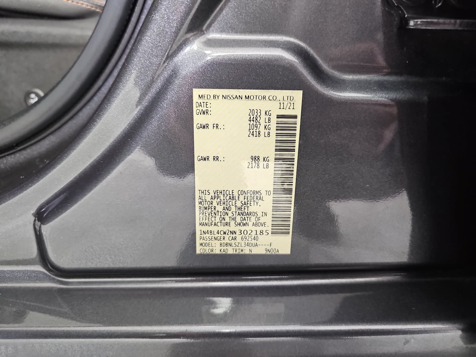2022 Nissan Altima 2.5 SR