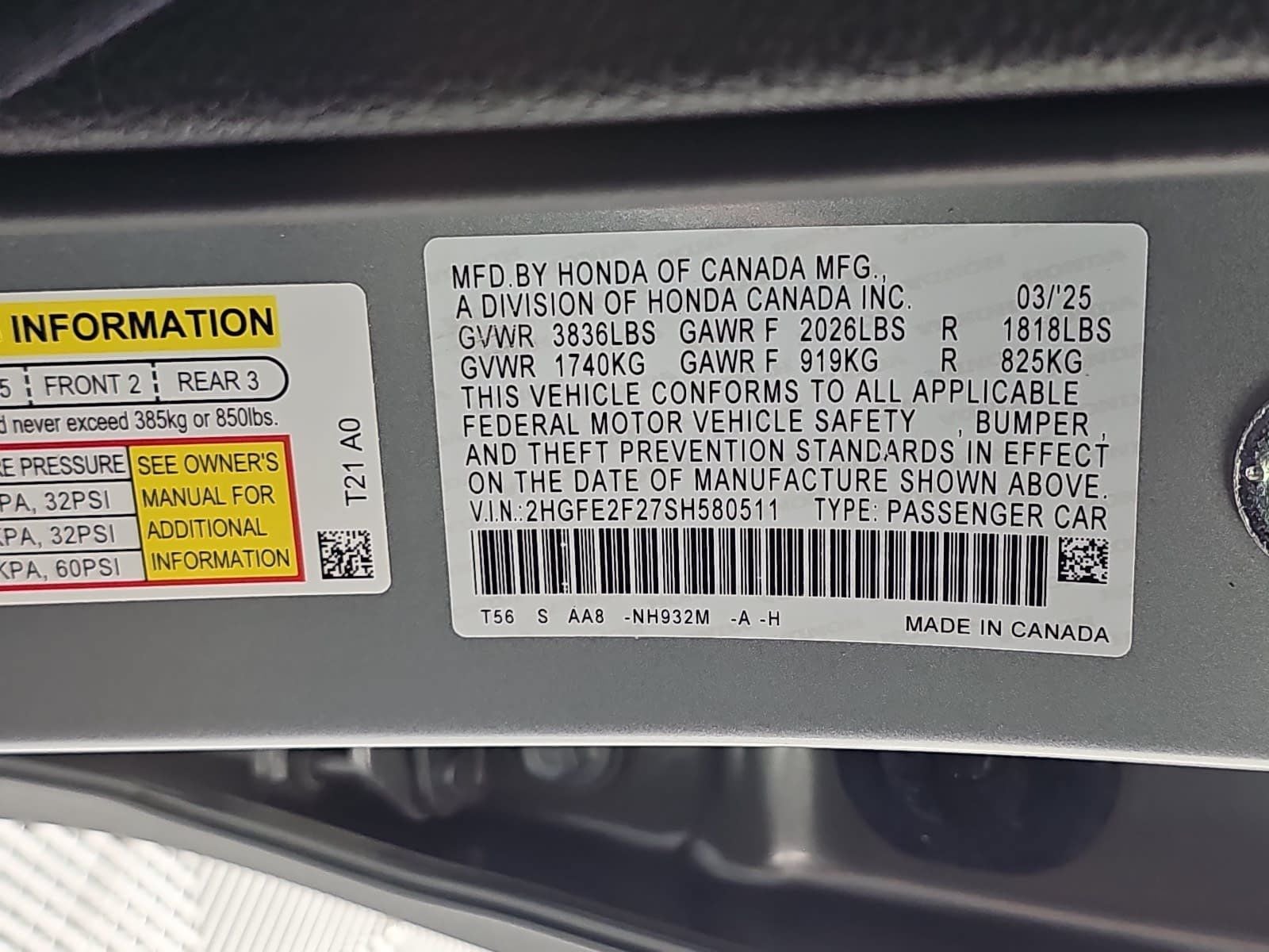 2025 Honda Civic LX