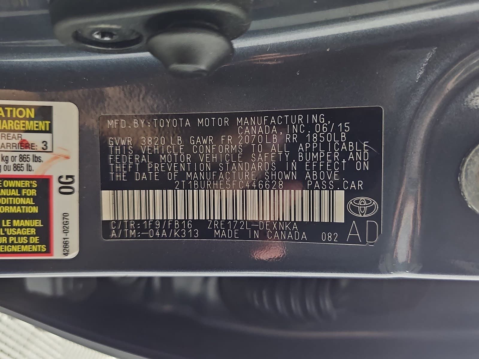 2015 Toyota Corolla LE