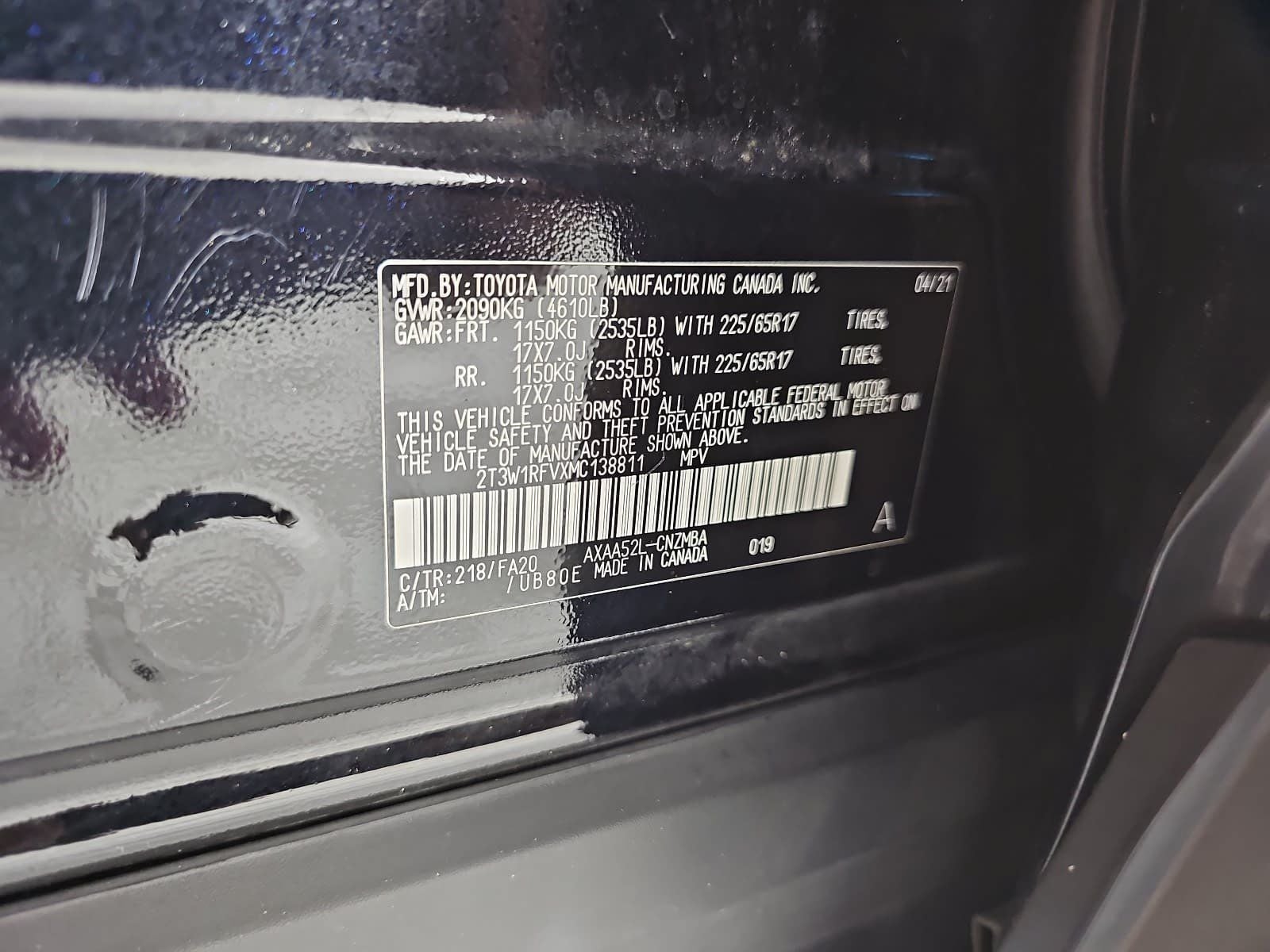 2021 Toyota RAV4 XLE