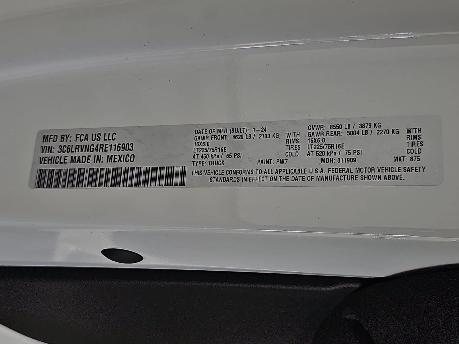2024 RAM ProMaster 1500 Low Roof