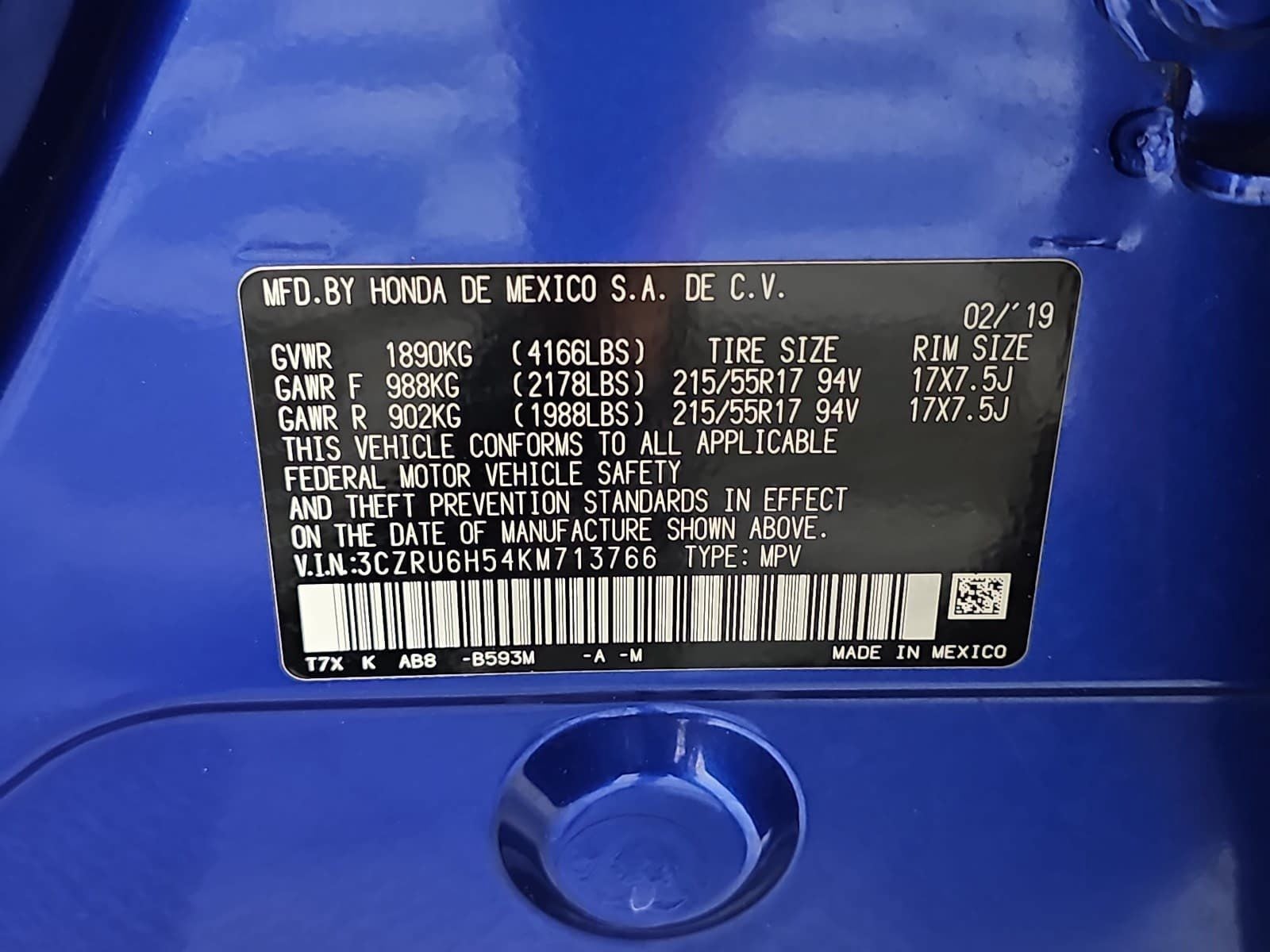 2019 Honda HR-V EX