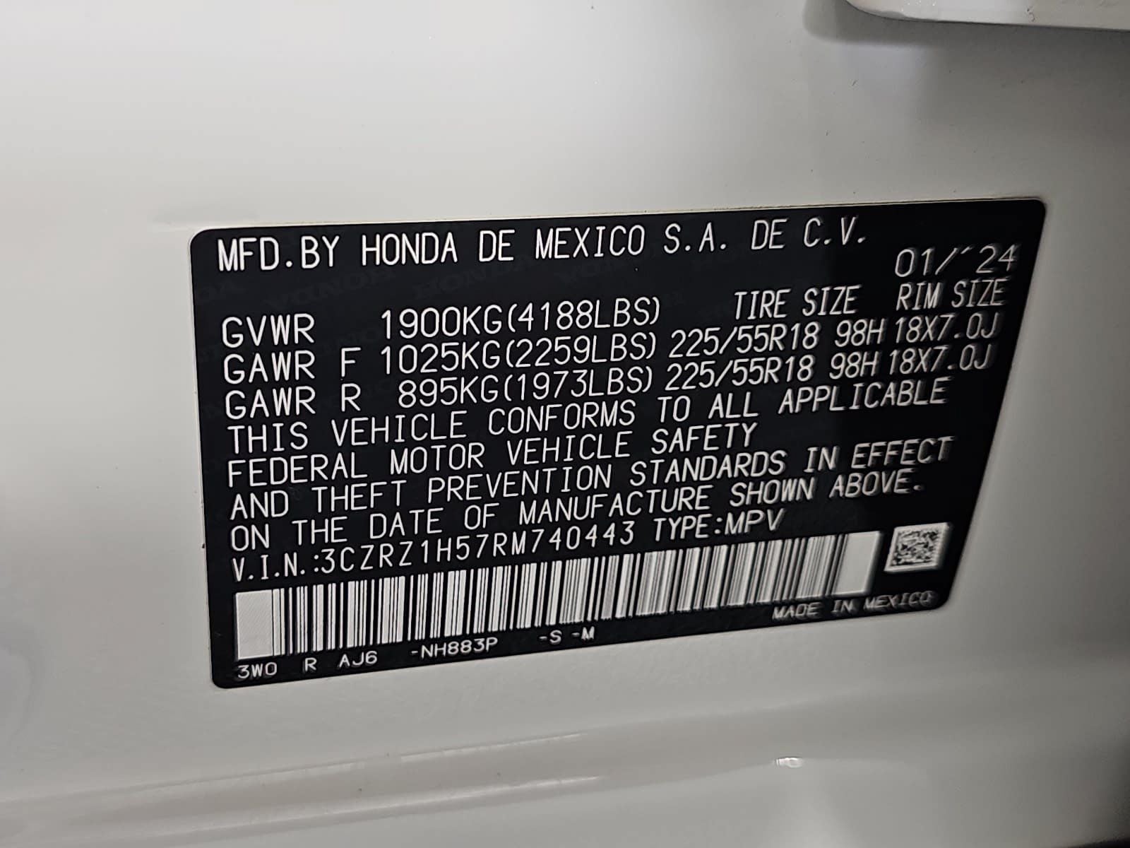 2024 Honda HR-V Sport