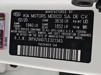 2020 Kia Rio LX