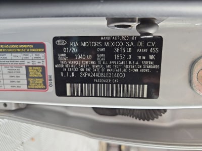 2020 Kia Rio S