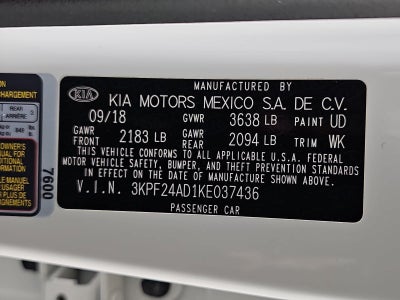 2019 Kia Forte FE