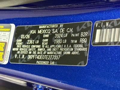 2026 Kia K4 LXS