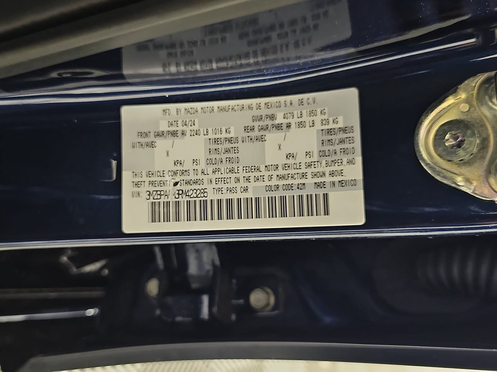 2024 Mazda Mazda3 2.5 S