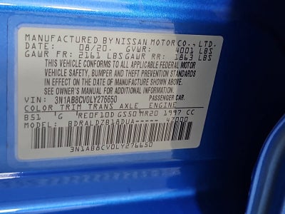 2020 Nissan Sentra SV