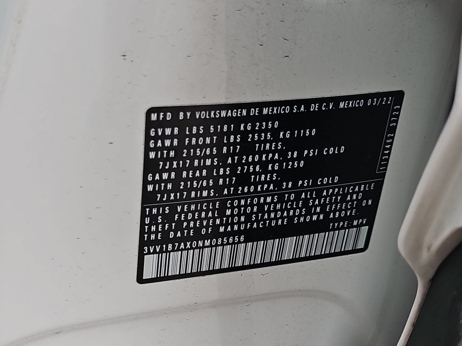 2022 Volkswagen Tiguan 2.0T S