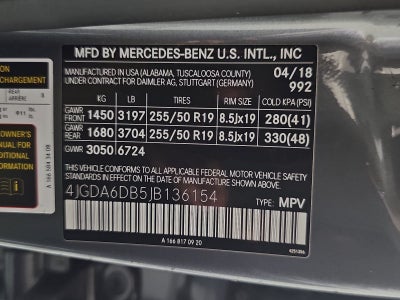 2018 Mercedes-Benz GLE GLE 550e 4MATIC®