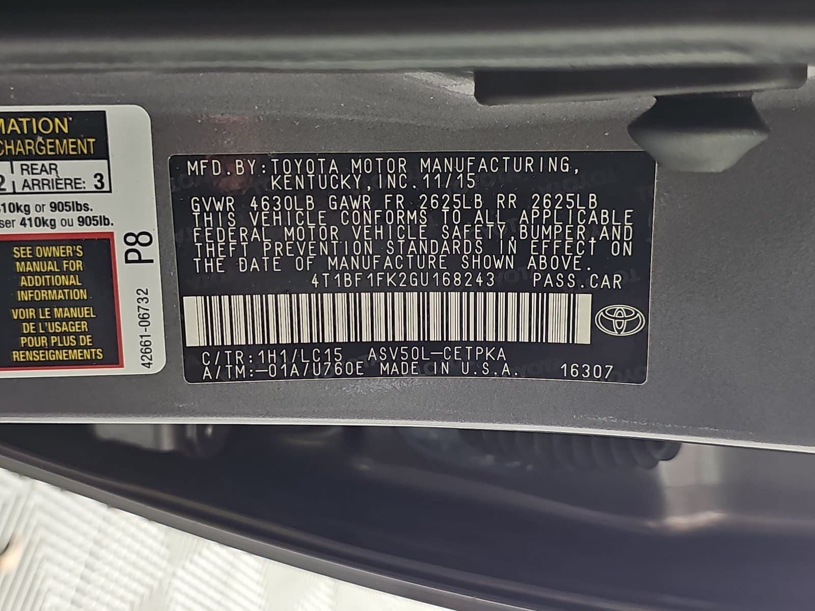 2016 Toyota Camry XSE