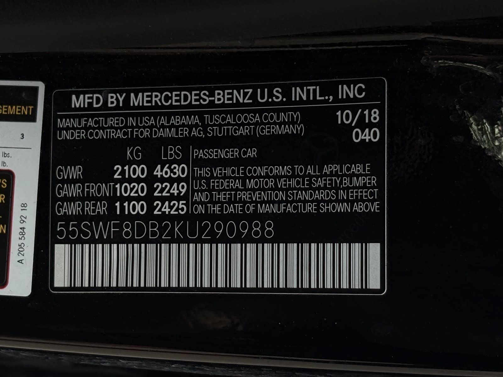 2019 Mercedes-Benz C-Class C 300