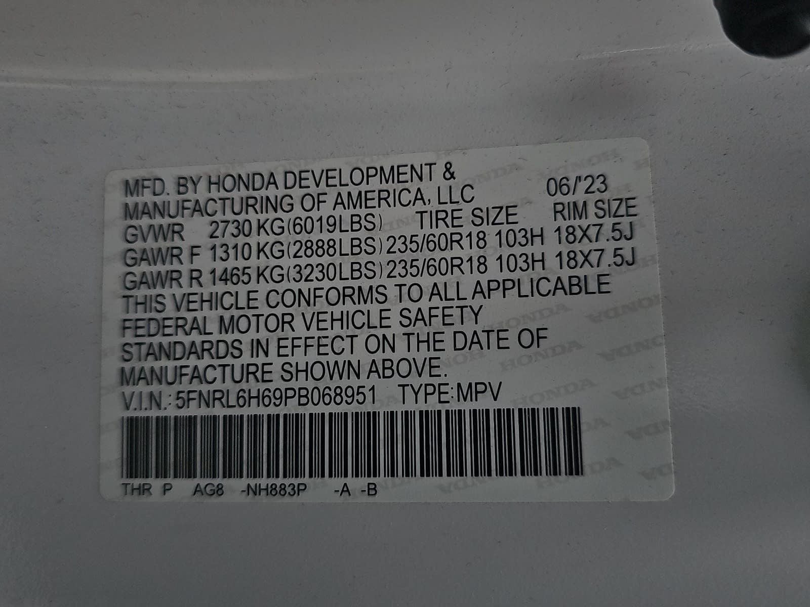 2023 Honda Odyssey EX-L