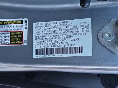 2022 Honda Odyssey EX-L