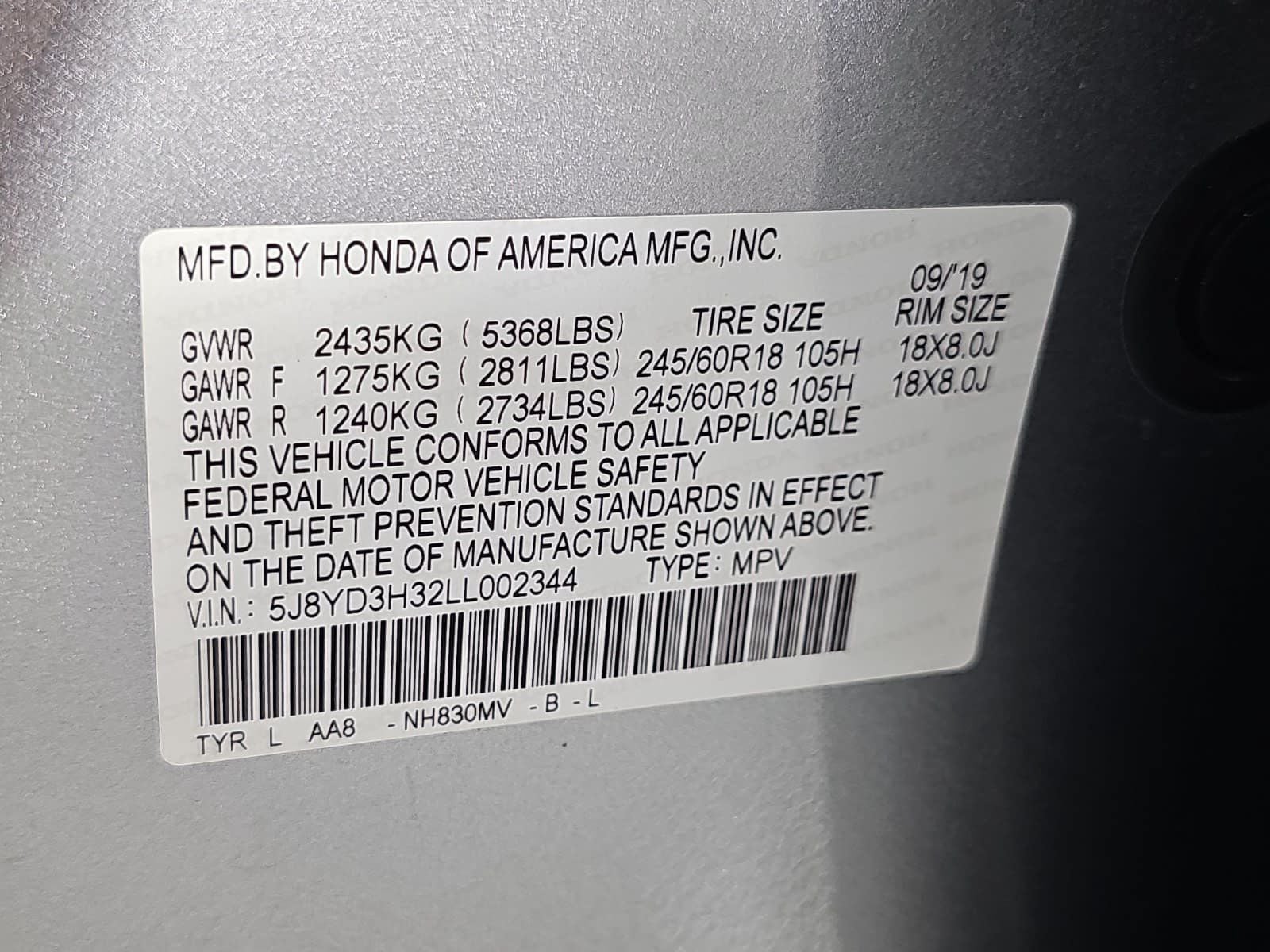 2020 Acura MDX 3.5L