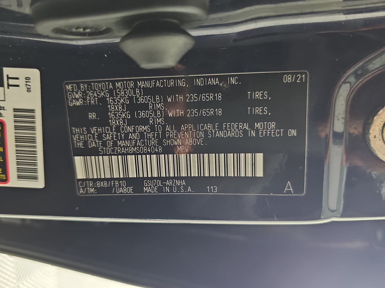 2021 Toyota Highlander L