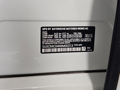 2022 BMW X5 sDrive40i M Sport