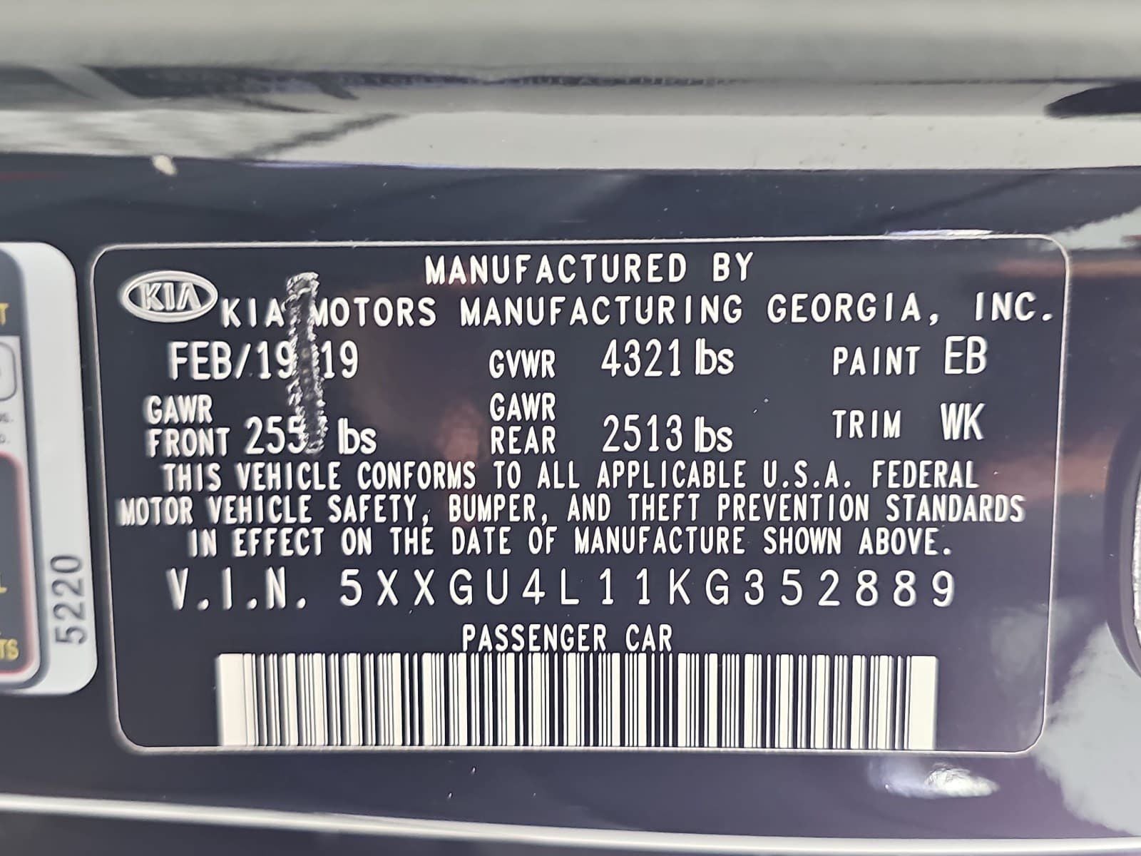 2019 Kia Optima EX Turbo