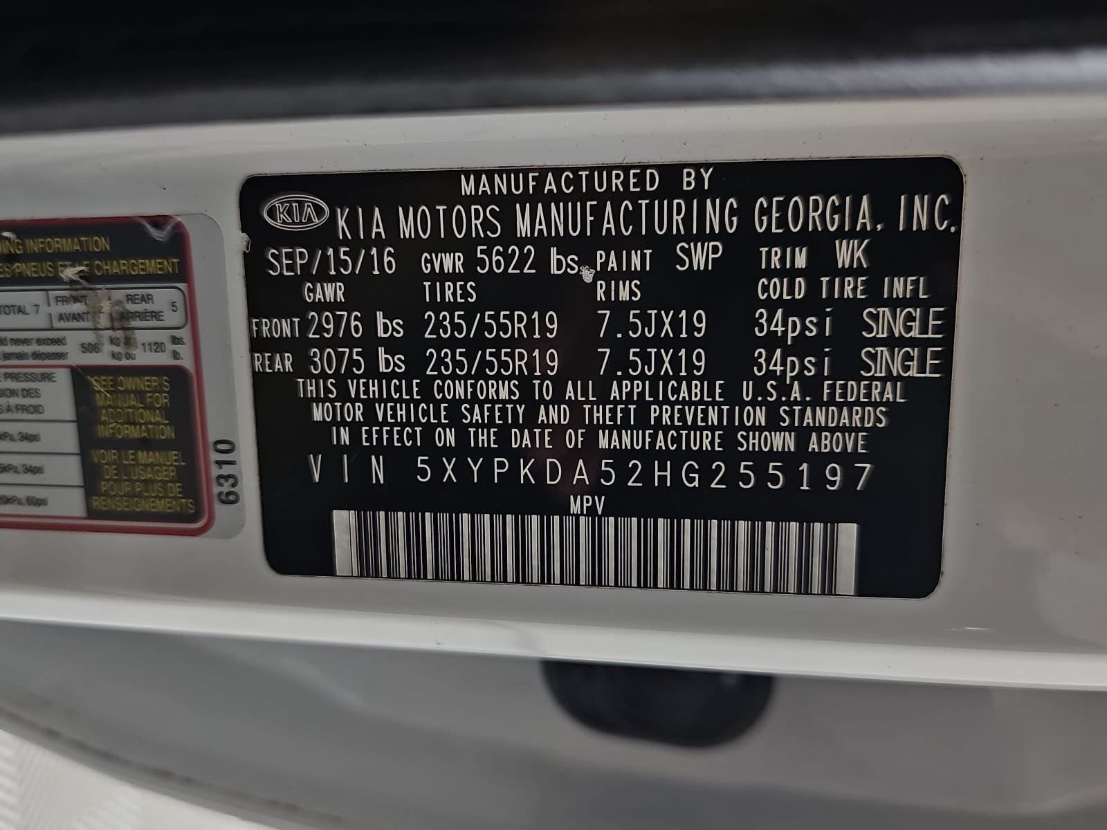 2017 Kia Sorento SX