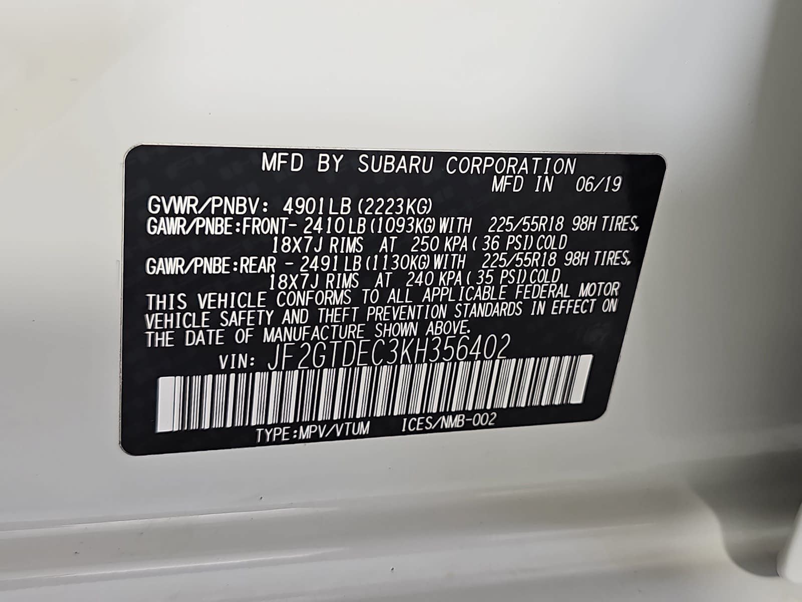 2019 Subaru Crosstrek Hybrid