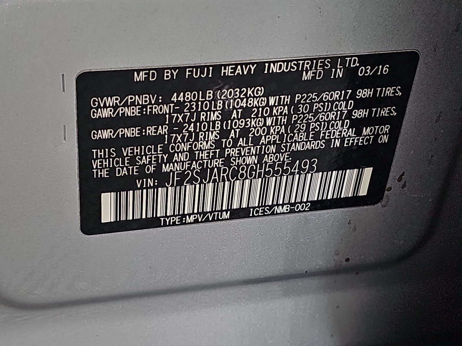 2016 Subaru Forester 2.5i Limited