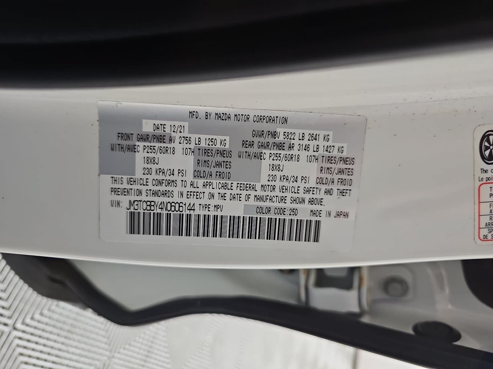 2022 Mazda Mazda CX-9 Sport