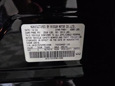 2023 INFINITI Q50 SENSORY