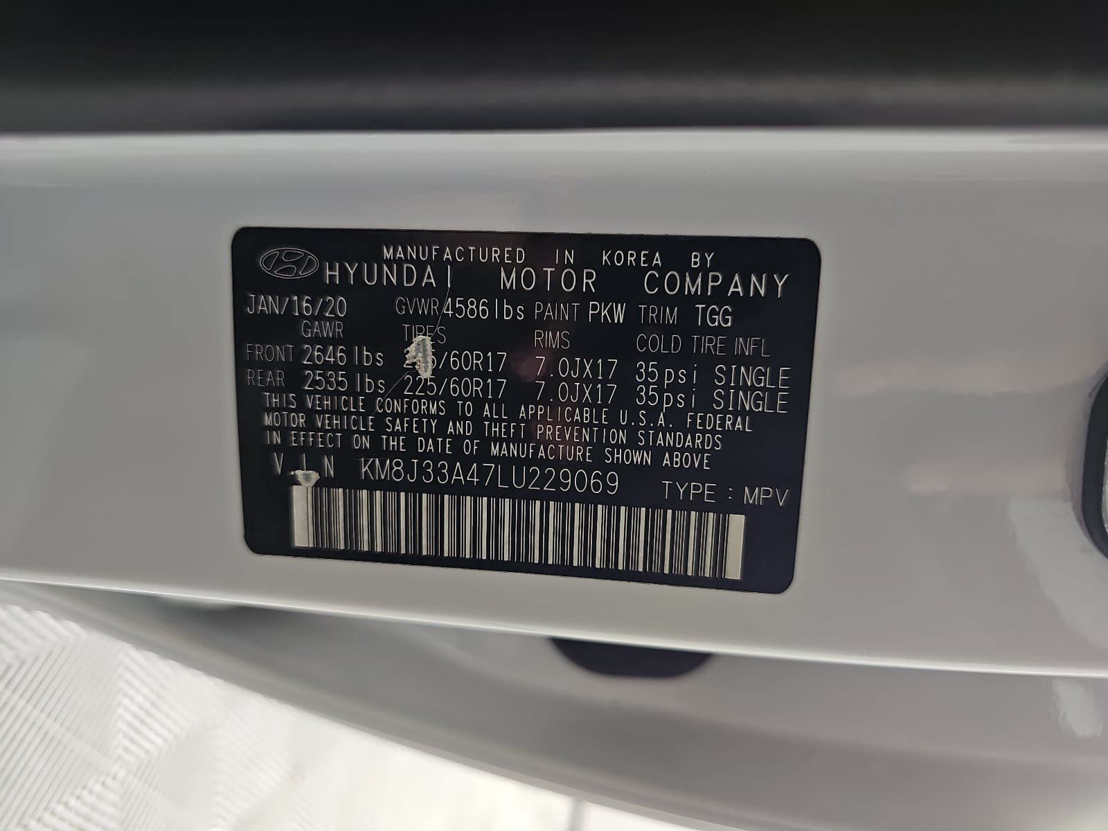 2020 Hyundai Tucson Value