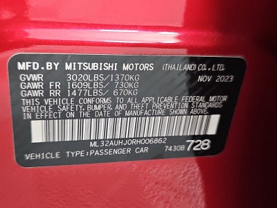2024 Mitsubishi Mirage ES