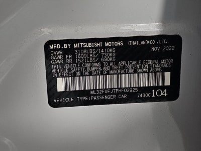 2023 Mitsubishi Mirage G4 Black Edition