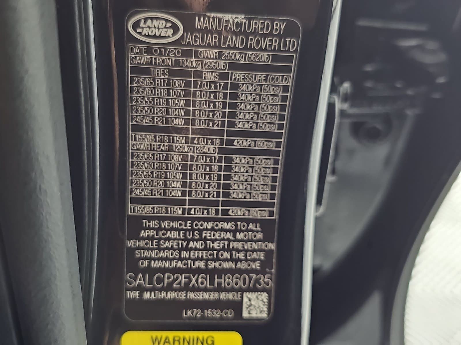 2020 Land Rover Discovery Sport SE