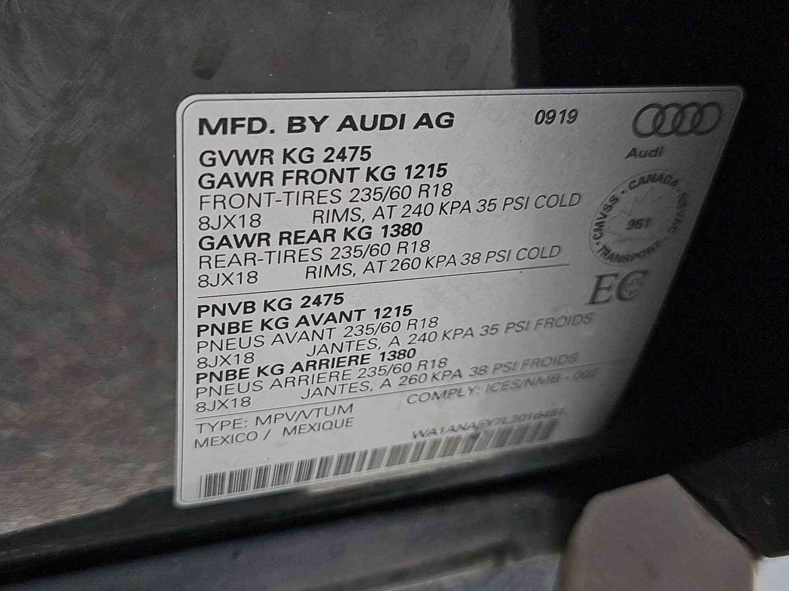 2020 Audi Q5 45 Premium quattro