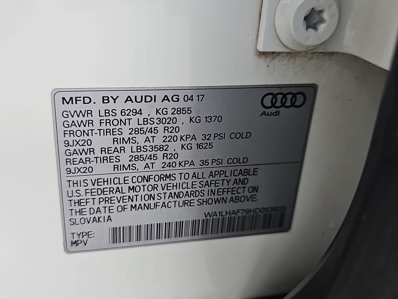 2017 Audi Q7 2.0T Premium Plus quattro