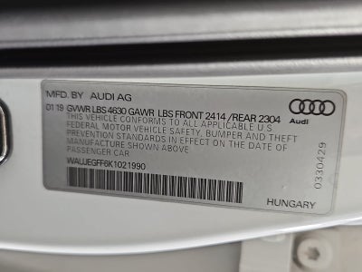 2019 Audi A3 2.0T Premium Plus quattro