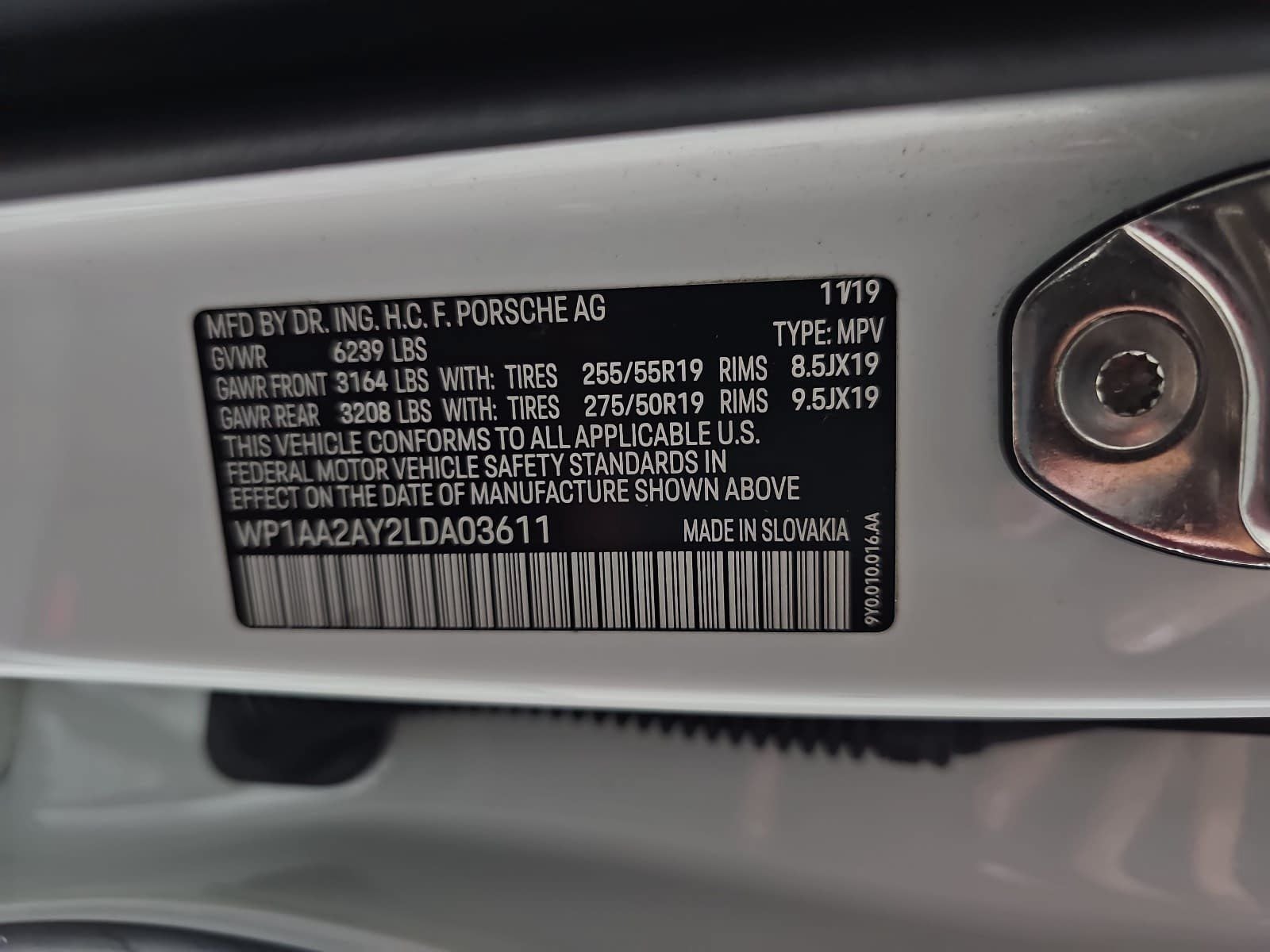 2020 Porsche Cayenne Base