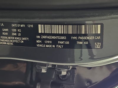 2017 Alfa Romeo Giulia Ti