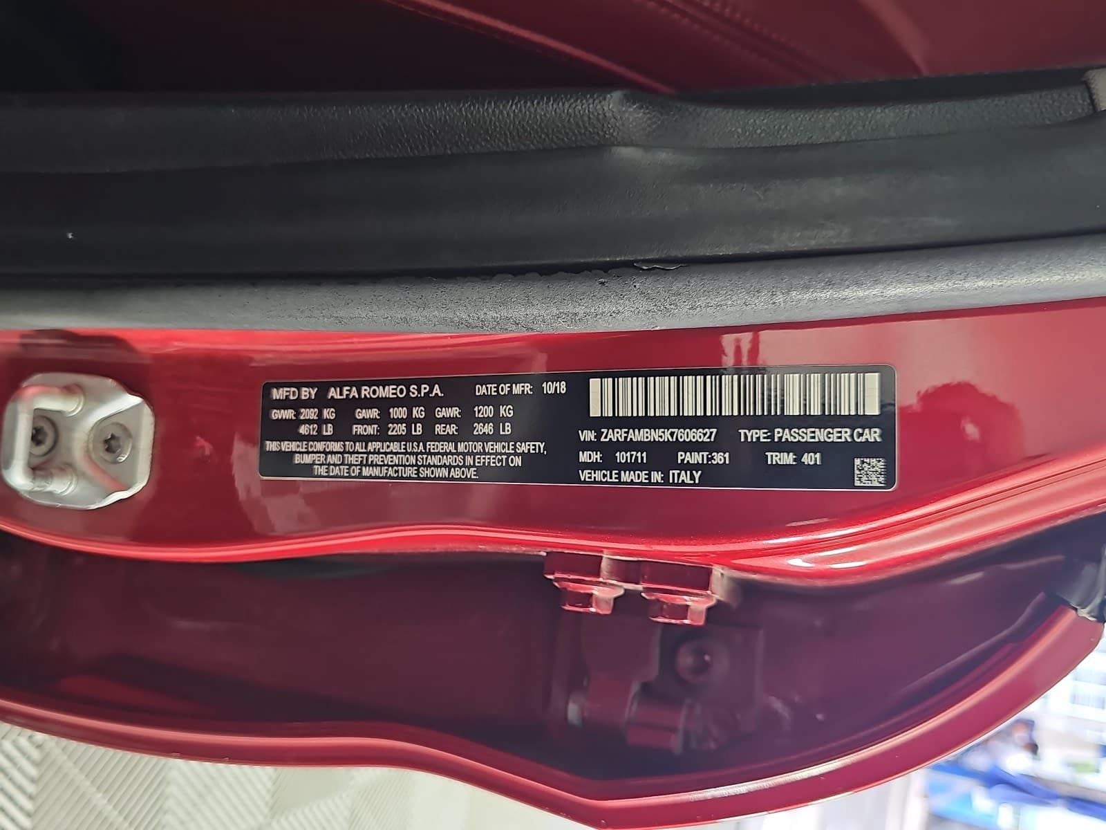 2019 Alfa Romeo Giulia Ti Sport