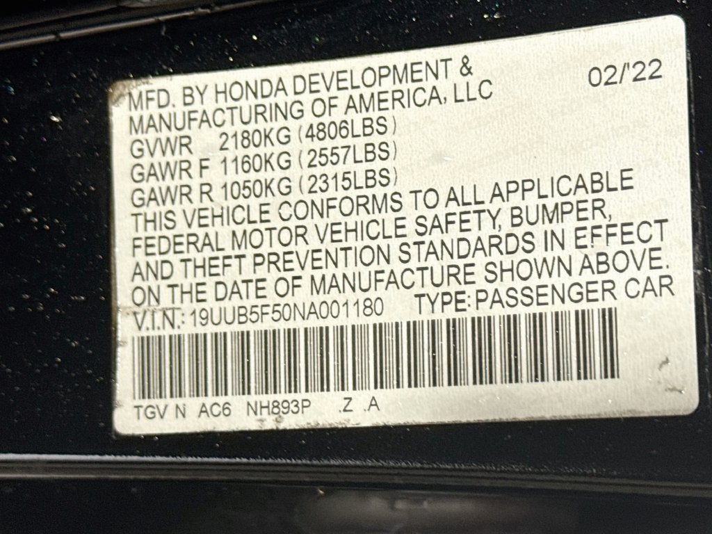 2022 Acura TLX A-Spec Package