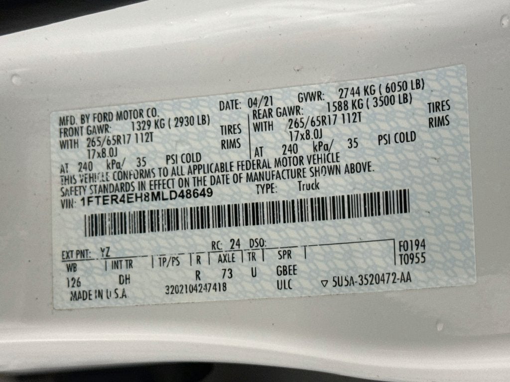 2021 Ford Ranger Lariat