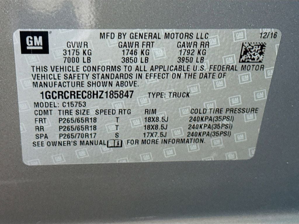 2017 Chevrolet Silverado 1500 LT LT1